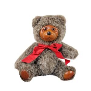1985 Applause 9" Raikes Bears by Robert Raikes - Jamie "Wood" Face & feet Ribbon